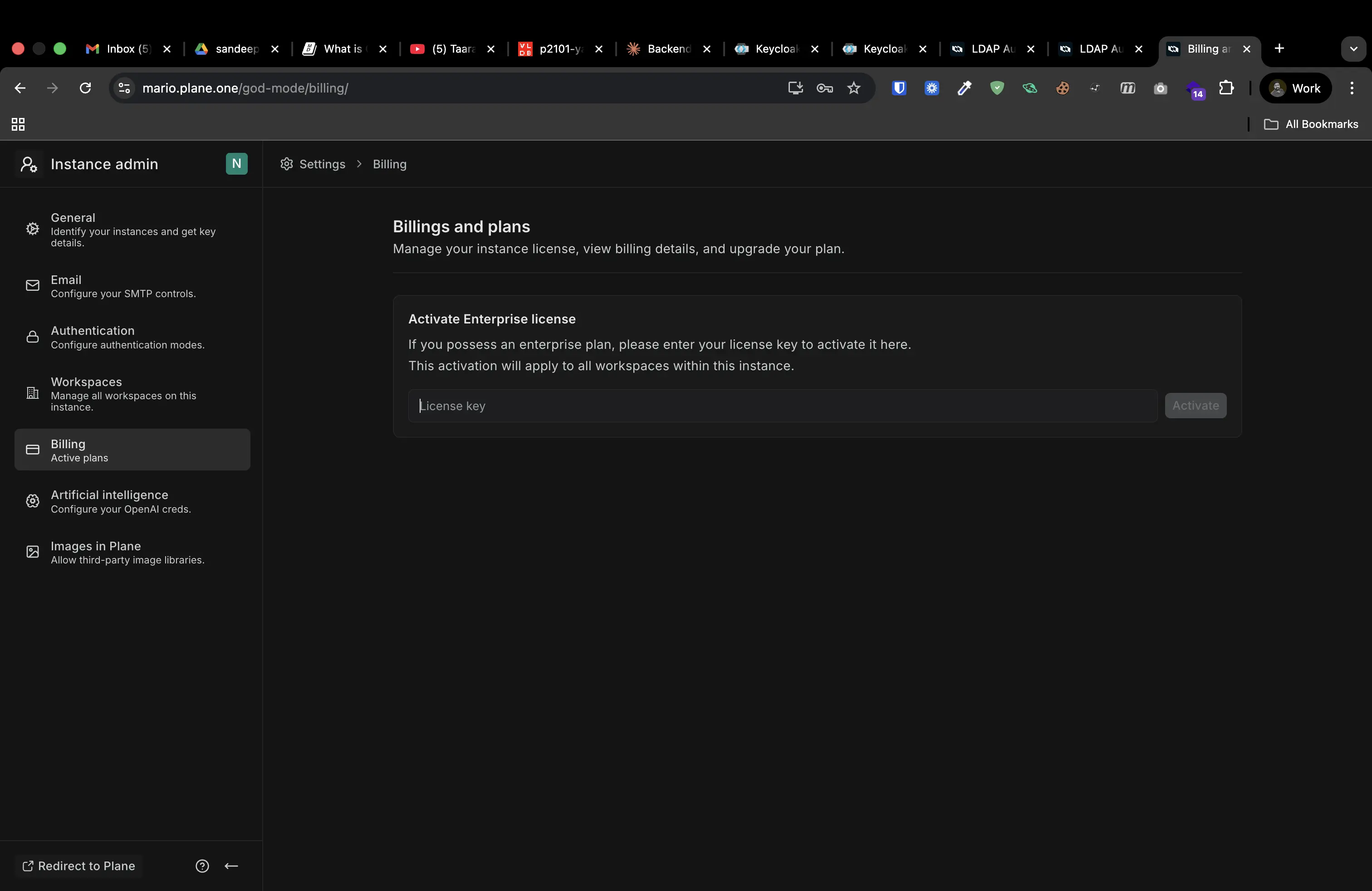 Activate Enterprise license